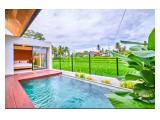 Jual Rumah Villa Tepi Sawah Style Modern Tropis Lokasi Area Ubud Gianyar Bali - 2 Kamar Tidur Full Furnish